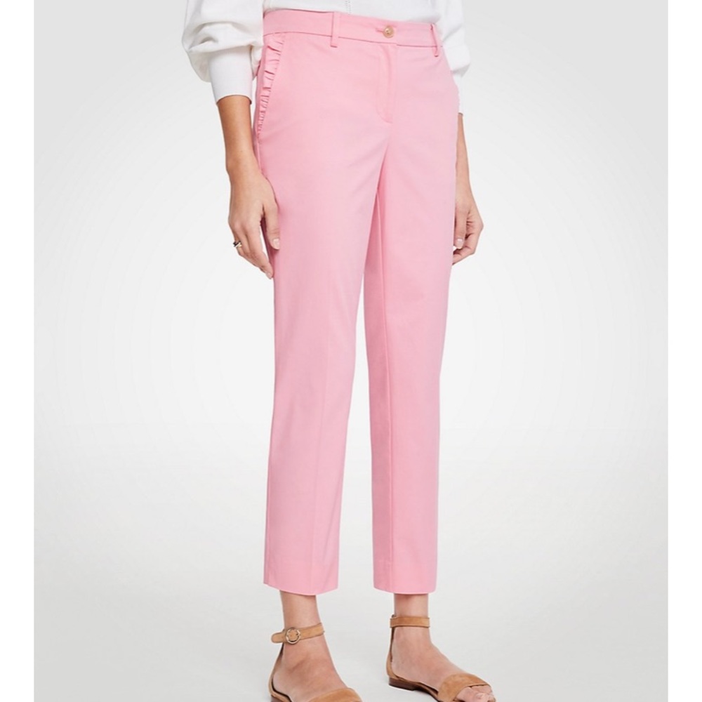 Ann Taylor Ruffle Crop Pants NWOT